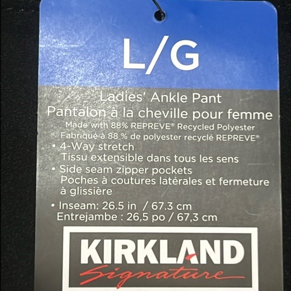 NWT Black Stretch Work Capris Pants sz L - Picture 5 of 6